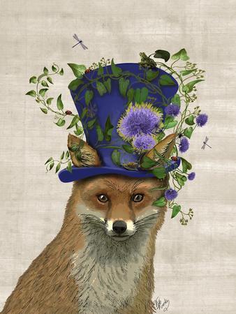 Fox Mad Hatter - Wall Art Print, 12x16