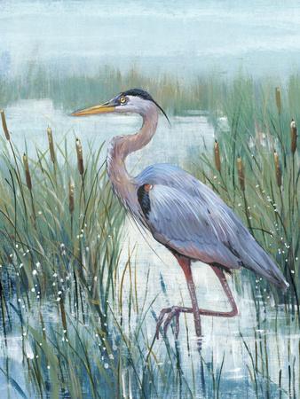 Marsh Heron II - Wall Art Print, 9x12