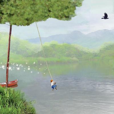 Tree Swing - Wall Art Print, 16x16 Tree Swing - Wall Art Print, 16x16